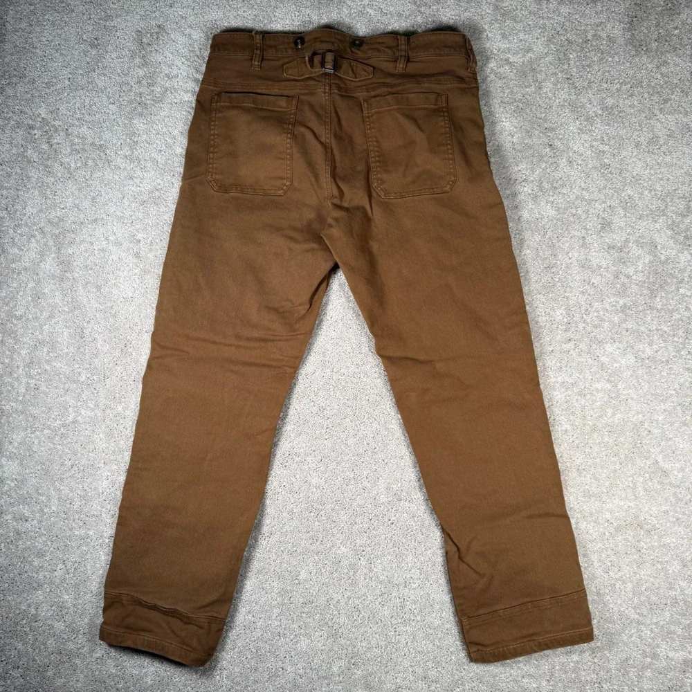 Orvis Men's 36x30 Brown Utility Double Knee Canvas Field Pants Hunting Outdoor